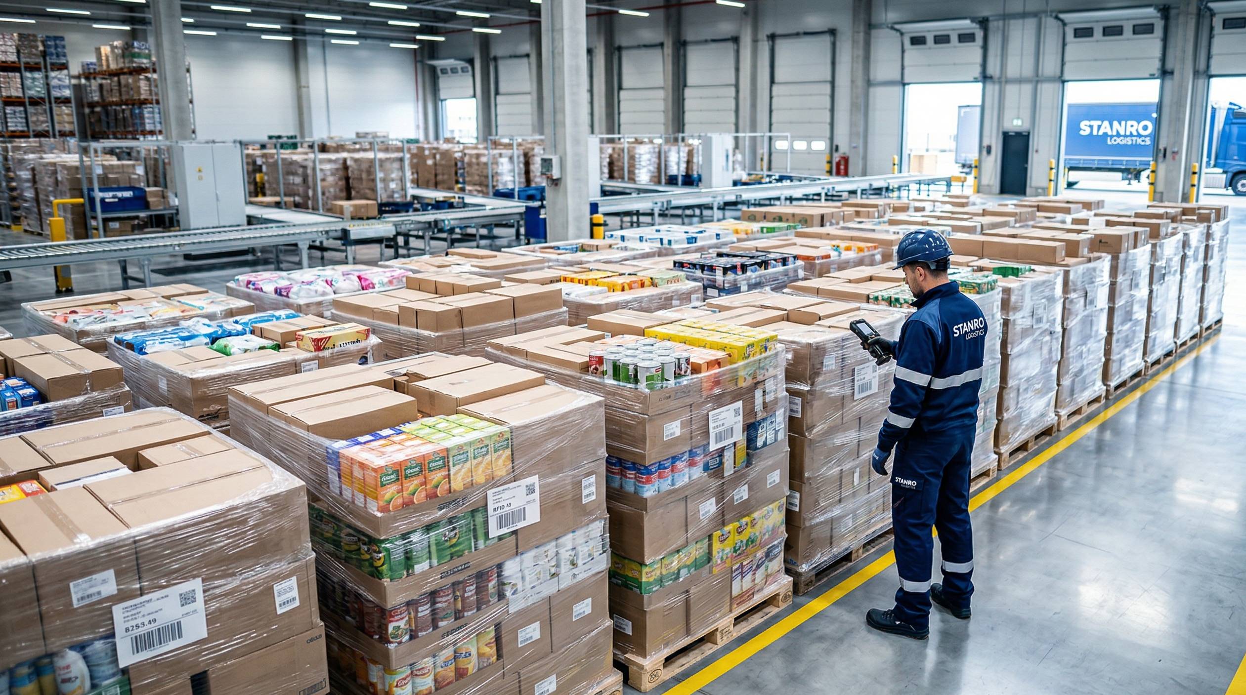 Przechowywanie palet z towarem