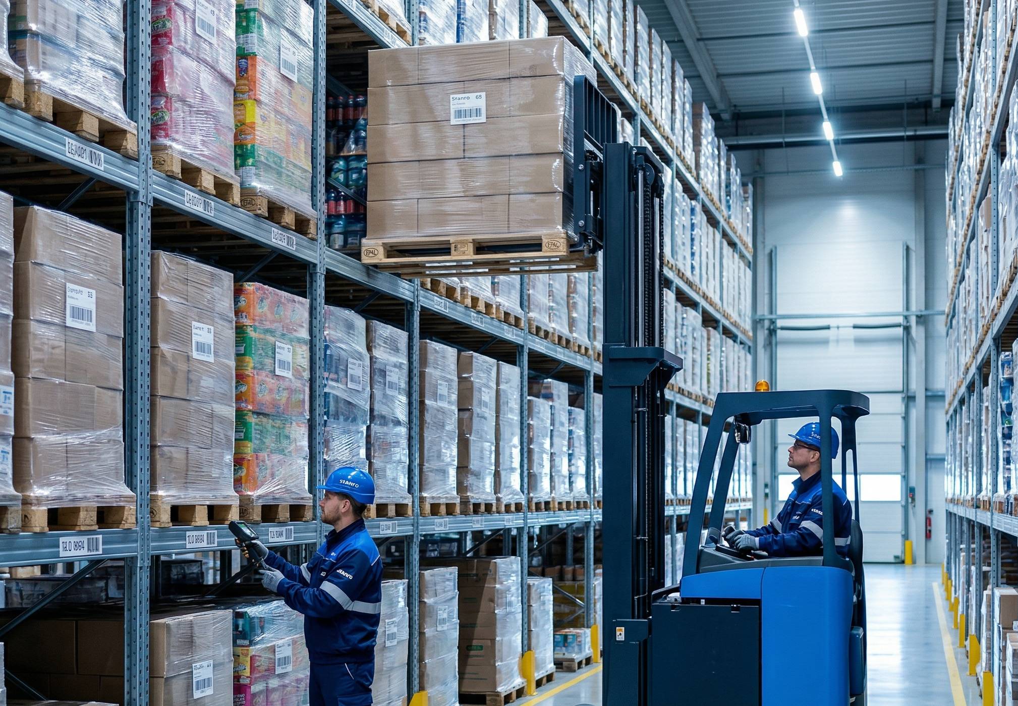 Składowanie regałowe palet